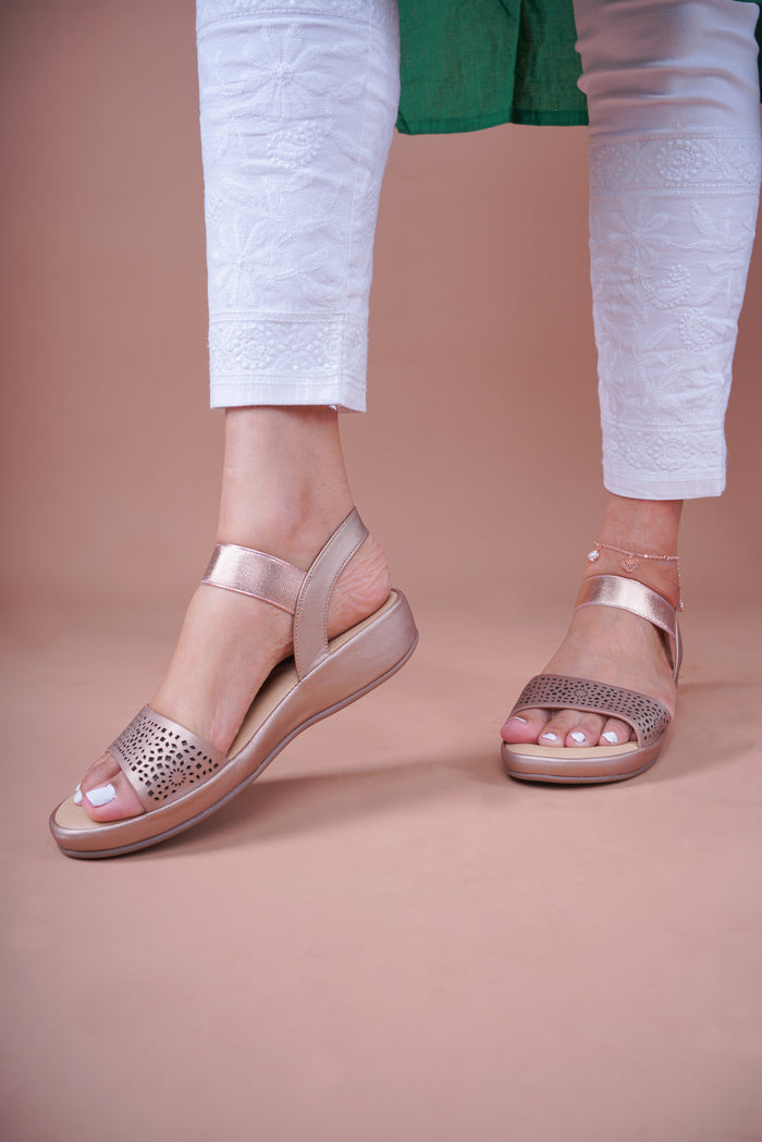 Shimmy Rose Gold – Wedge Heels for Women