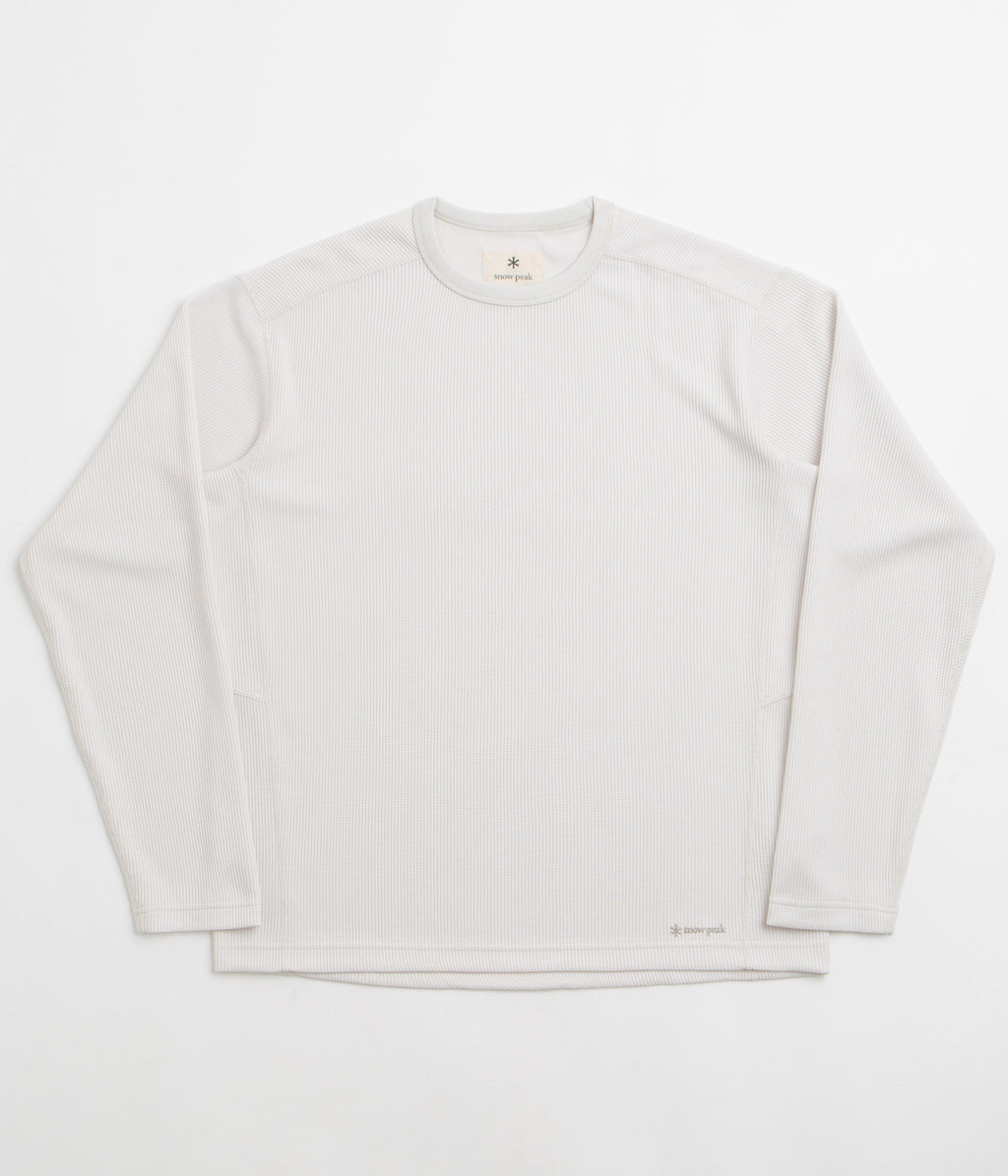 Snow Peak Dry Thermal Long Sleeve T-Shirt - Off White