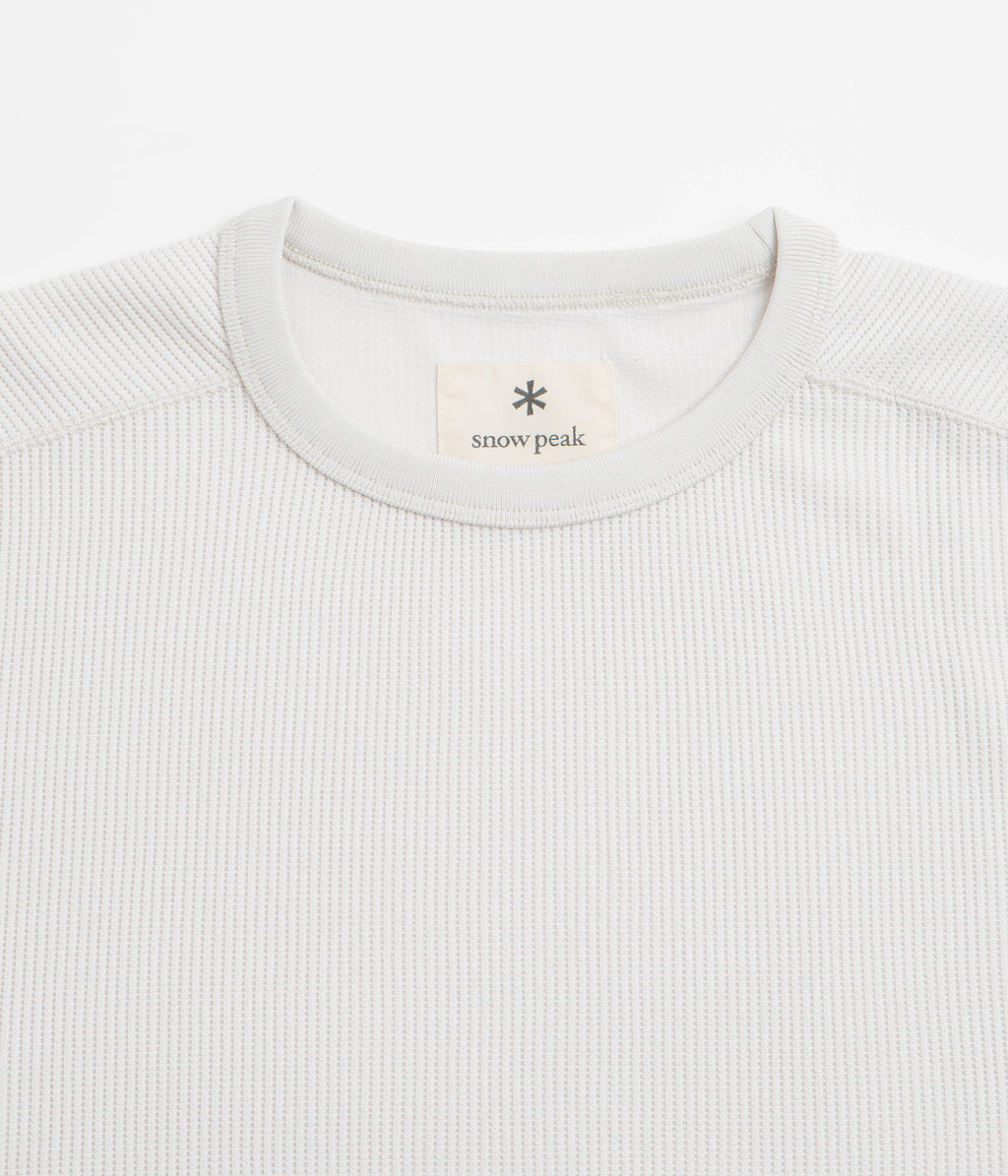 Snow Peak Dry Thermal Long Sleeve T-Shirt - Off White