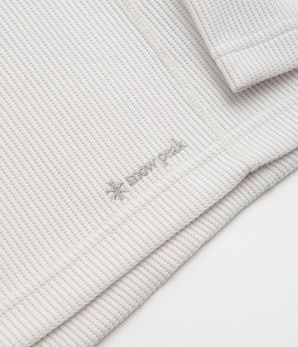 Snow Peak Dry Thermal Long Sleeve T-Shirt - Off White