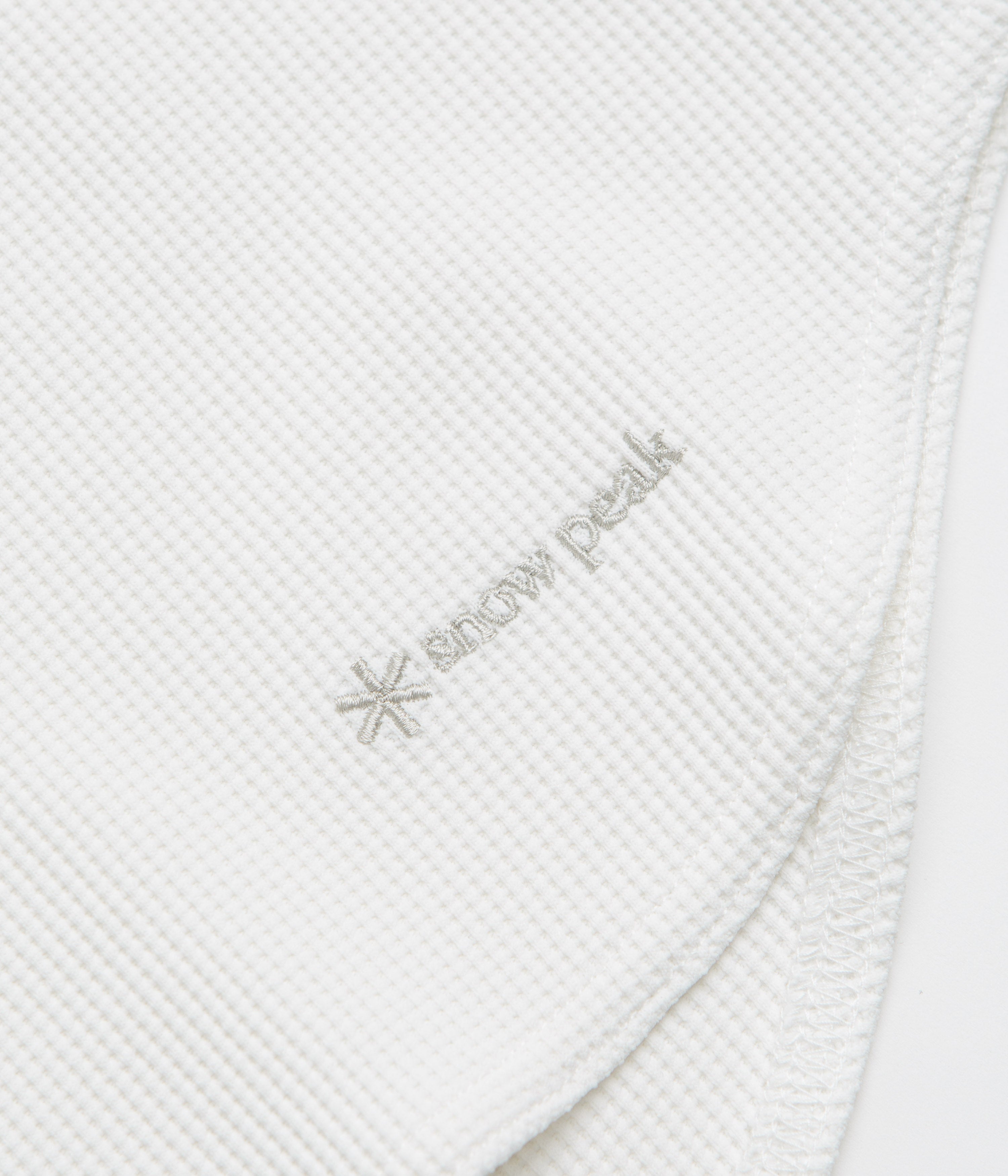 Snow Peak Dry Waffle Long Sleeve T-Shirt - Off White