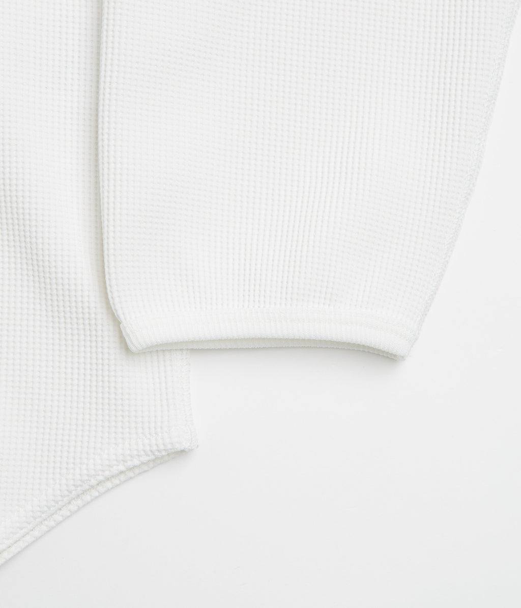 Snow Peak Dry Waffle Long Sleeve T-Shirt - Off White