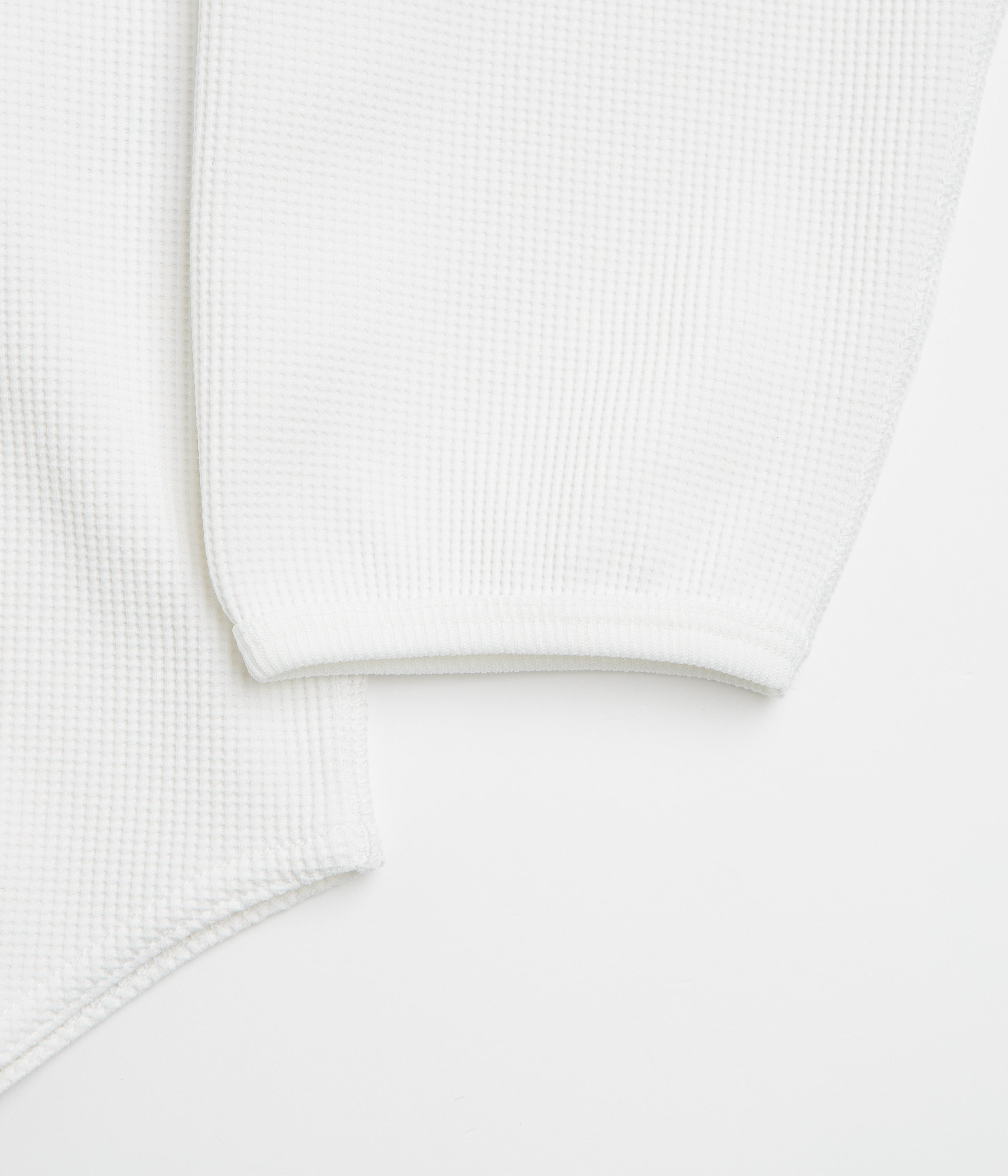Snow Peak Dry Waffle Long Sleeve T-Shirt - Off White