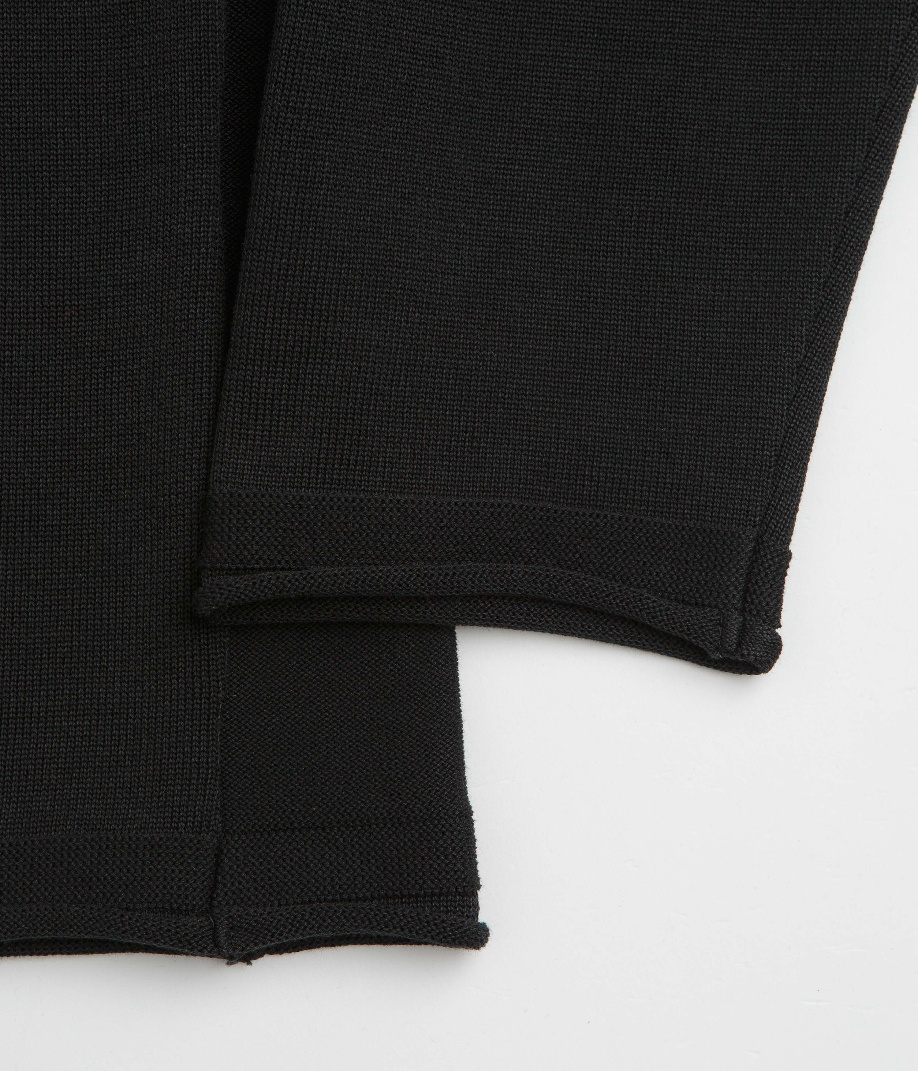 Snow Peak Knit Pullover Sweatshirt - Black