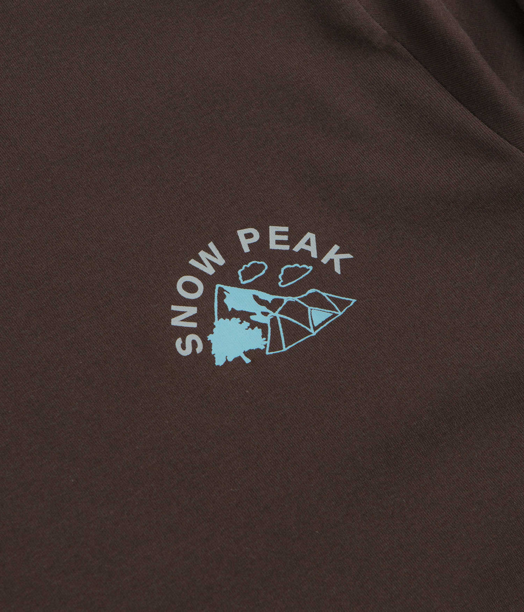 Snow Peak Living With Nature Long Sleeve T-Shirt - Dark Brown