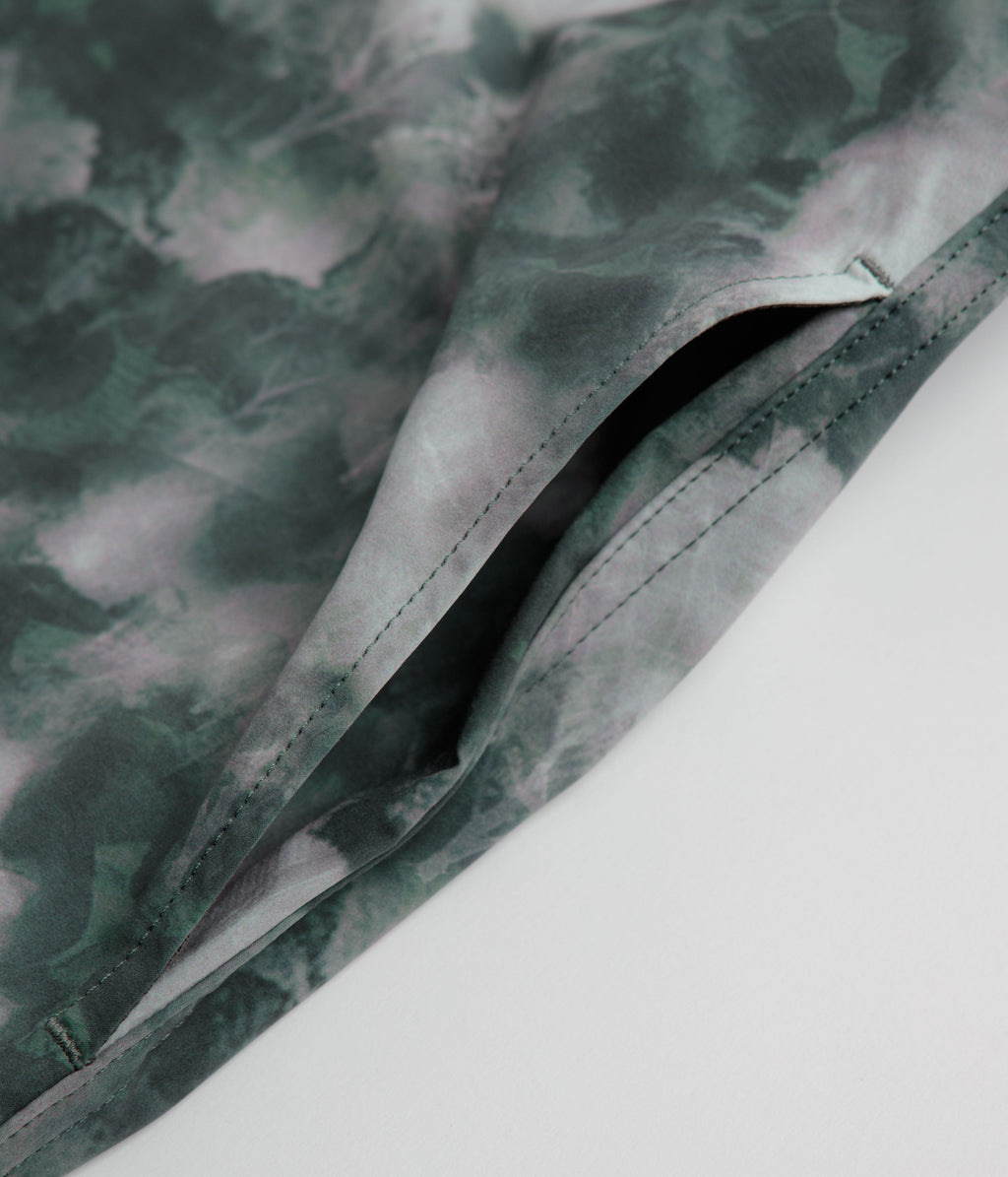 Snow Peak Patterned Mori Short Sleeve Shirt - Green