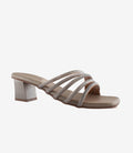 Sophie Gold – Rhinestone Block Heels for Women