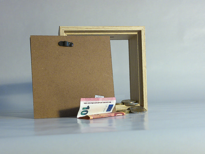 Spardose „Millionär“ aus MDF – 14,5 × 14,5 × 6,5 cm