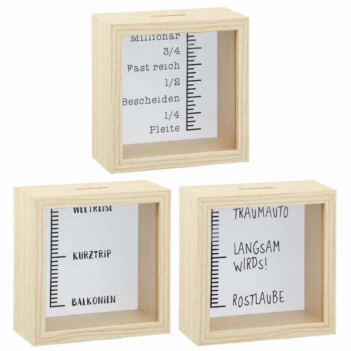 Spardose „Traumauto“ aus MDF – 14,5 × 14,5 × 6,5 cm