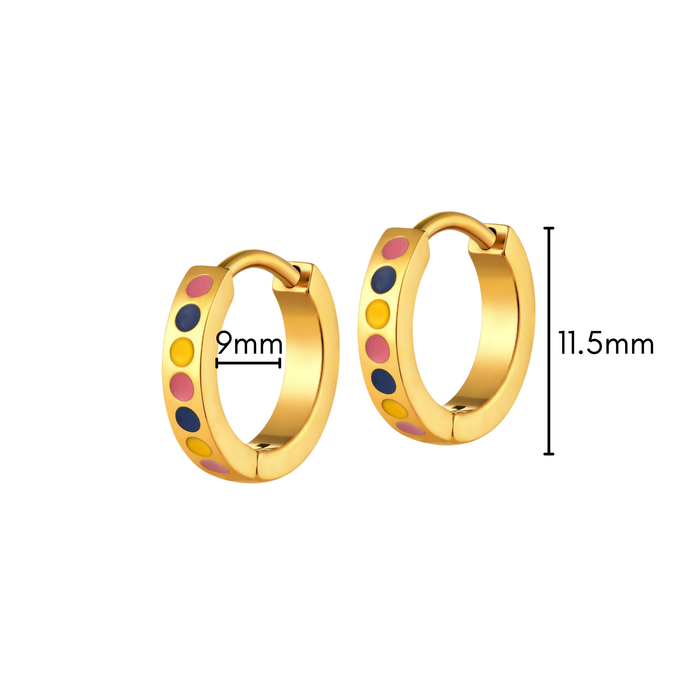Sprinkle Hoops in Titanium