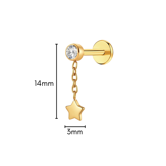 Stardrop Flat Back Stud