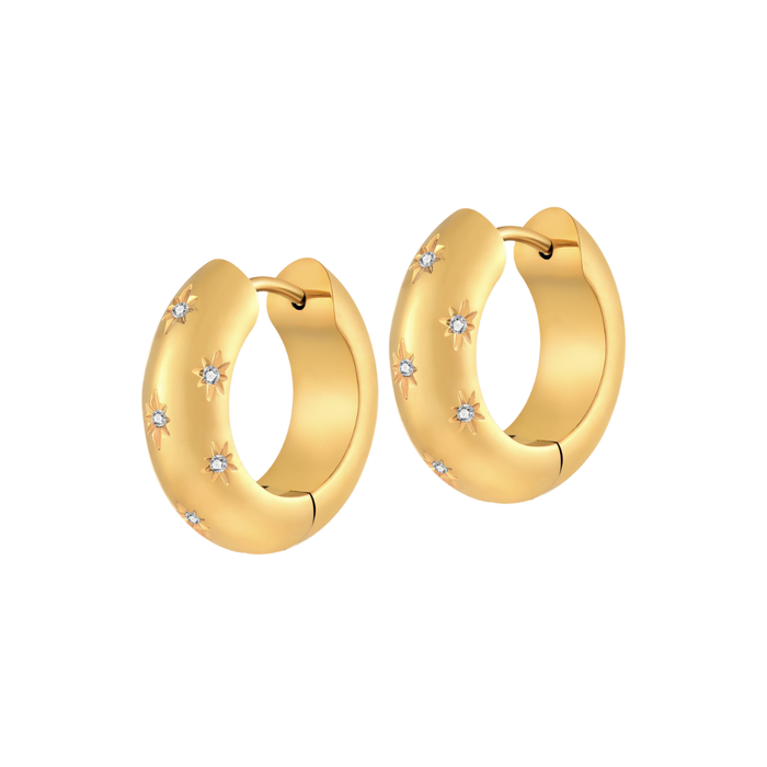 Starfall Hoops in Titanium