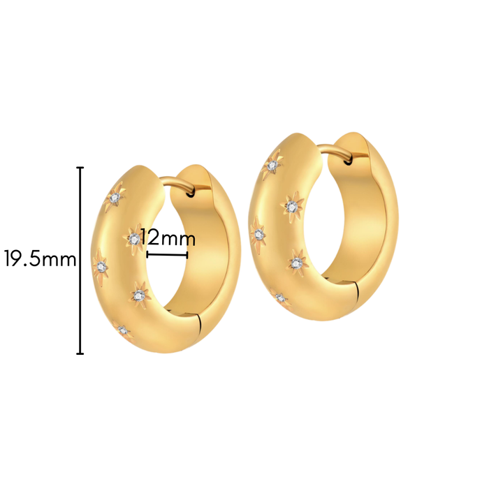 Starfall Hoops in Titanium