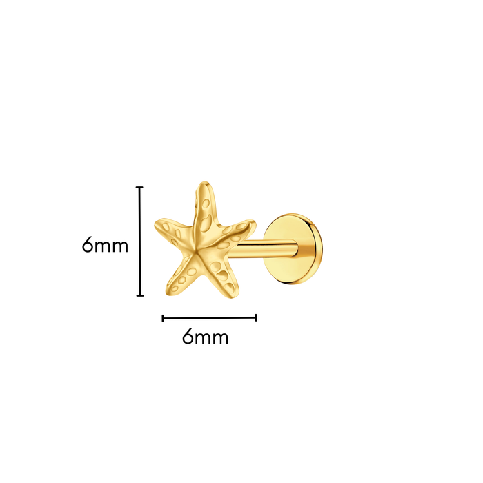 Starfish Flat Back Stud
