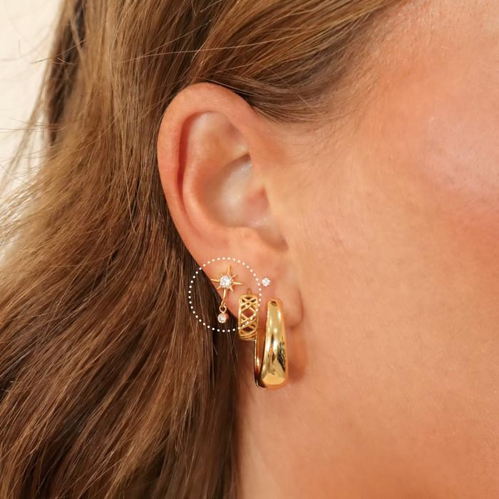 Starry Night Flat Back Stud