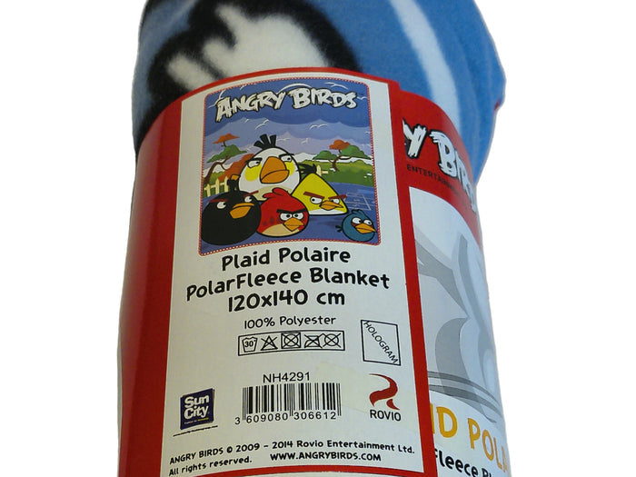 Sun City Polar-Vliesdecke – Angry Birds, 120 × 140 cm