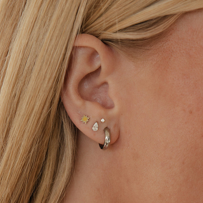 Sunshine Enamel Flat Back Stud