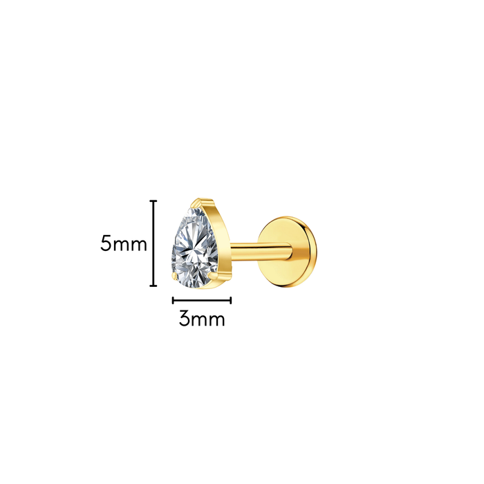 Teardrop Flat Back Stud