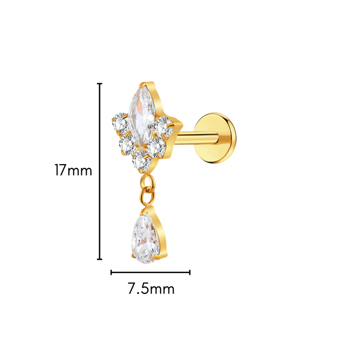 The Crown Flat Back Stud