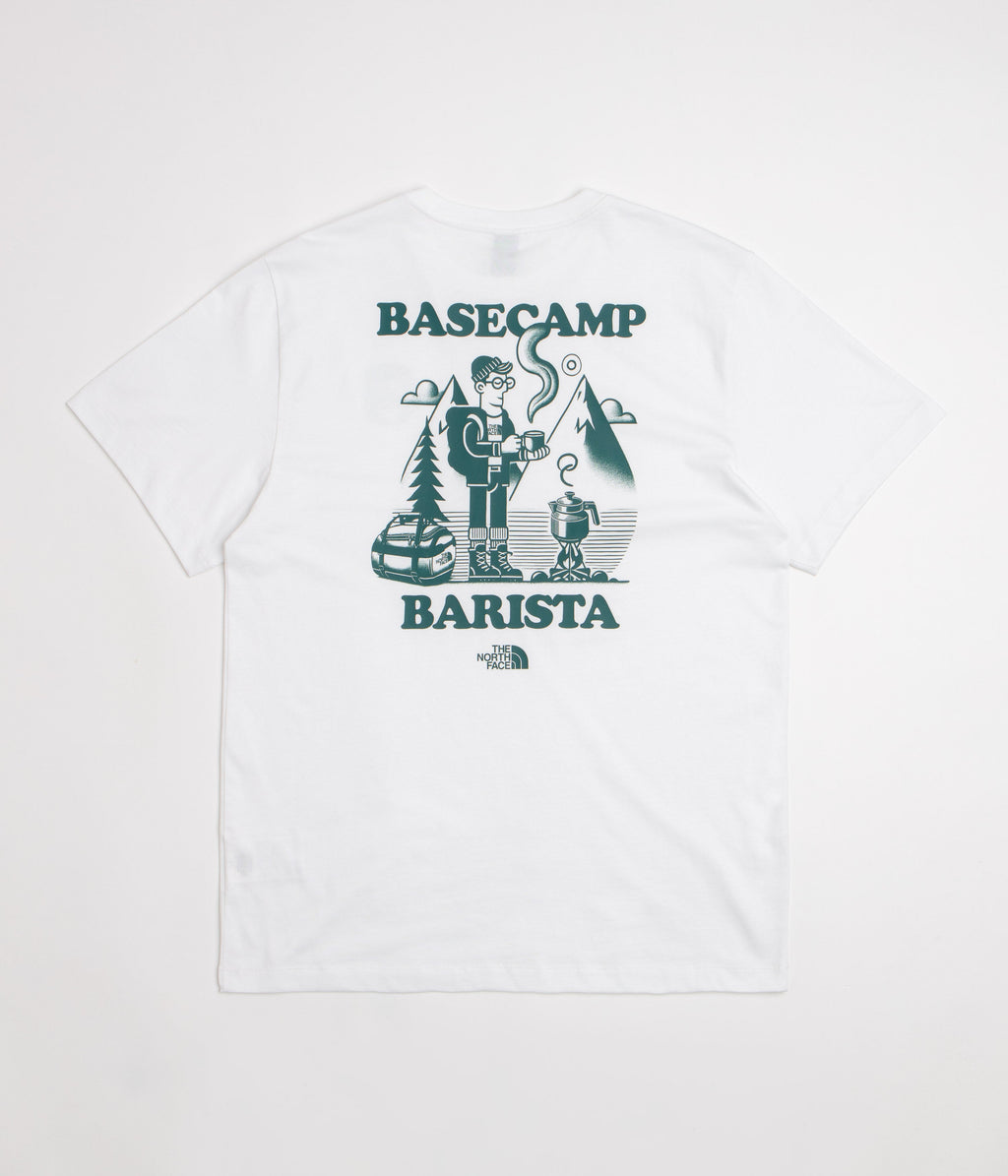 The North Face Basecamp Barista Relaxed T-Shirt - TNF White / Pacific Teal