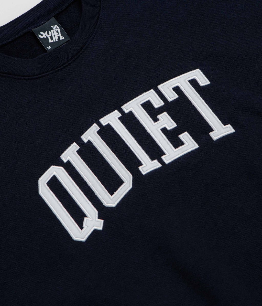 The Quiet Life Arch Applique Crewneck Sweatshirt - Navy