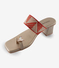 Tiara Red – Toe-Ring Block Heels for Women