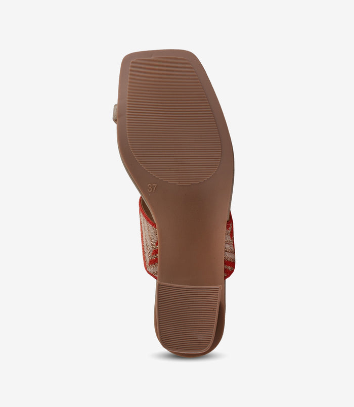 Tiara Red – Toe-Ring Block Heels for Women