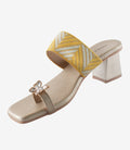 Tiara Yellow – Toe-Ring Block Heels for Women