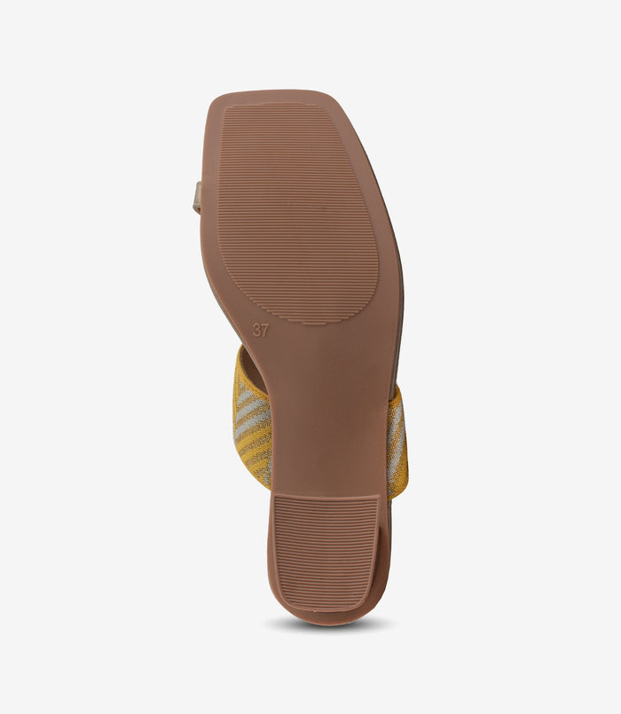 Tiara Yellow – Toe-Ring Block Heels for Women