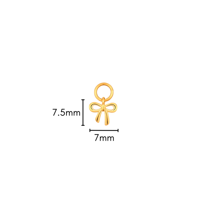 Tiny Bow Hoop Charm