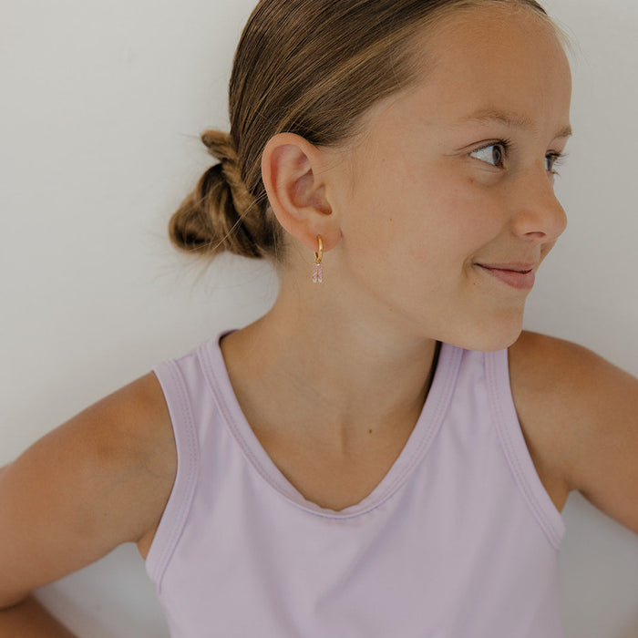 Tiny Dancer Enamel Hoop Charm