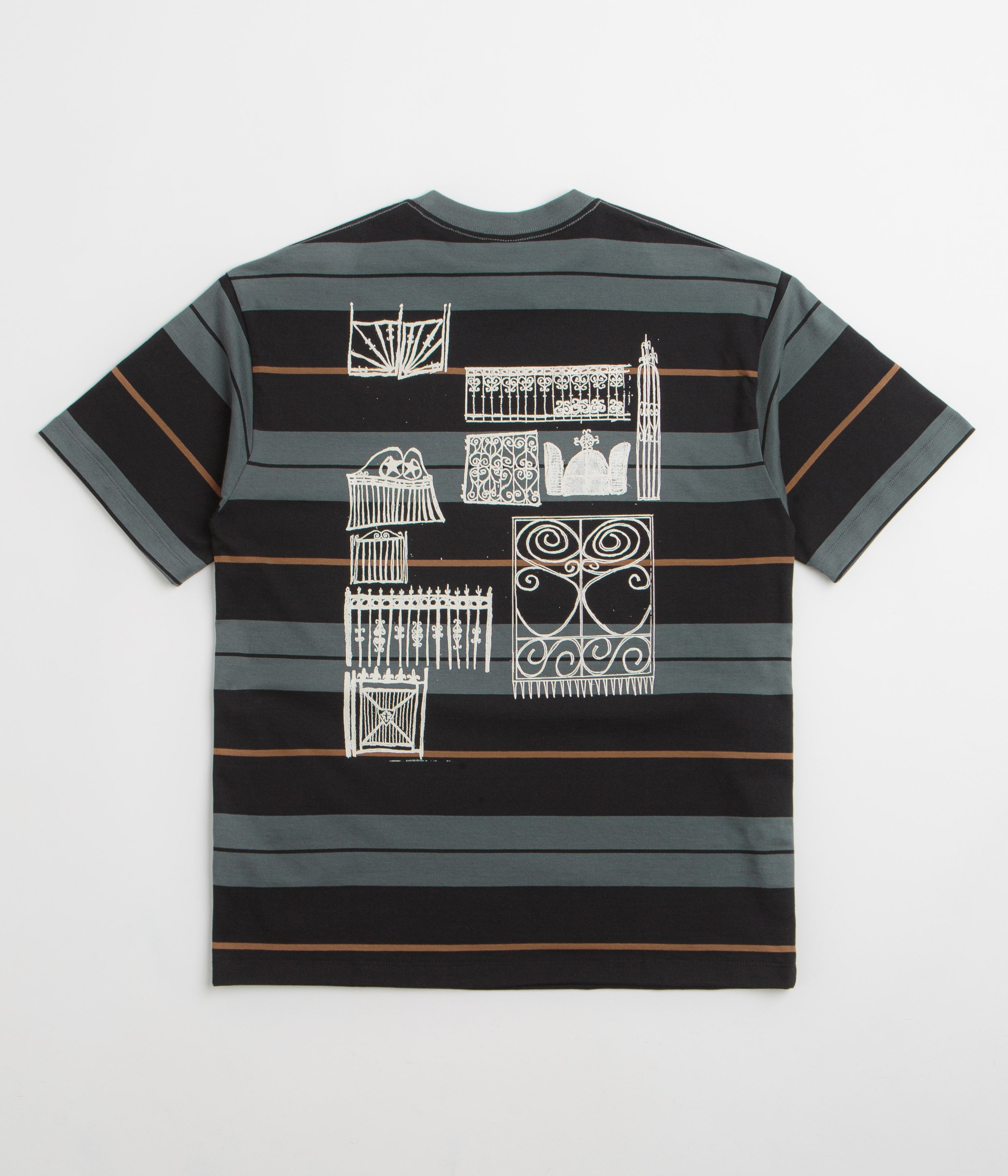 Token Fences T-Shirt - Grey Striped
