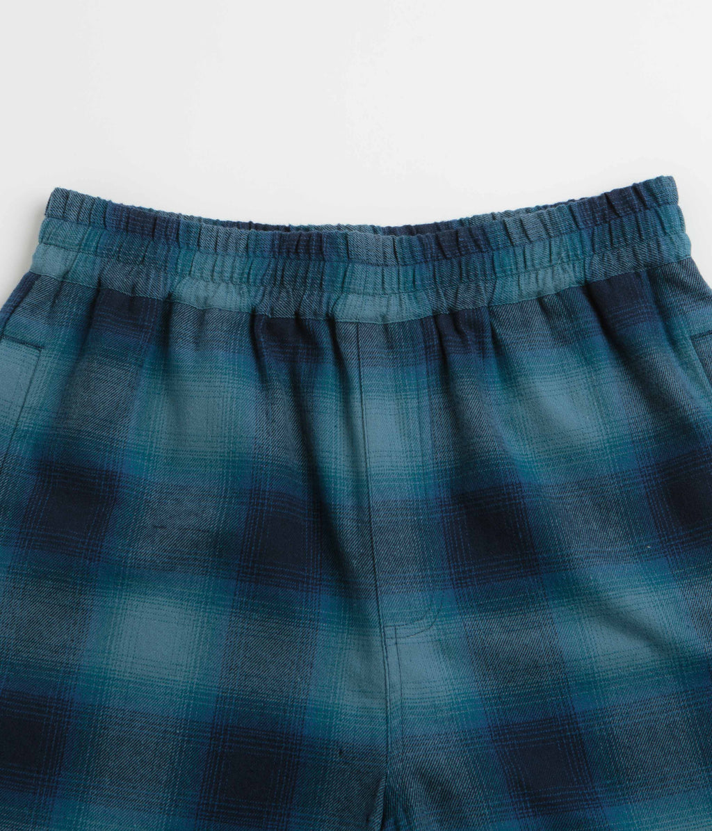 Token VHS Shorts - Teal Plaid