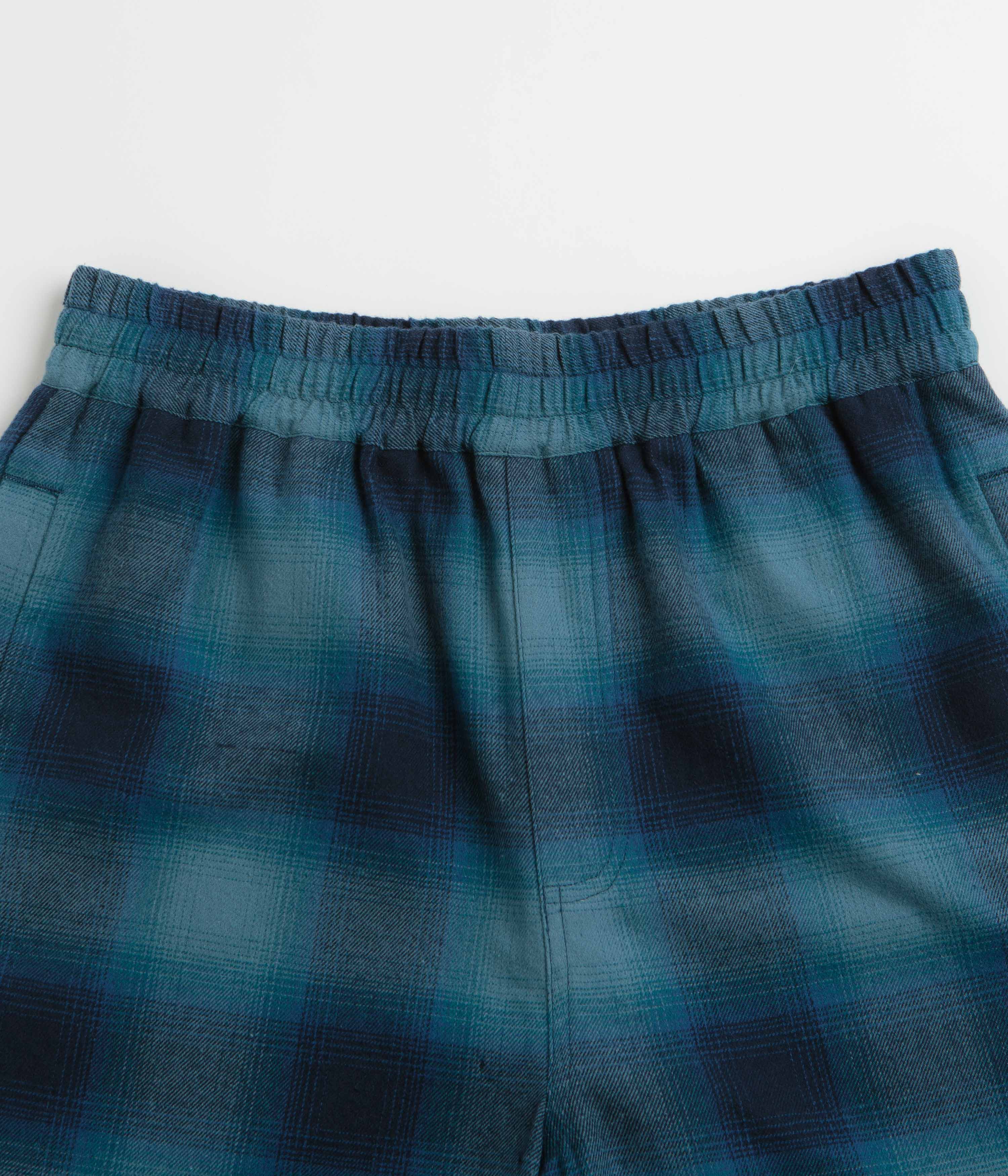 Token VHS Shorts - Teal Plaid