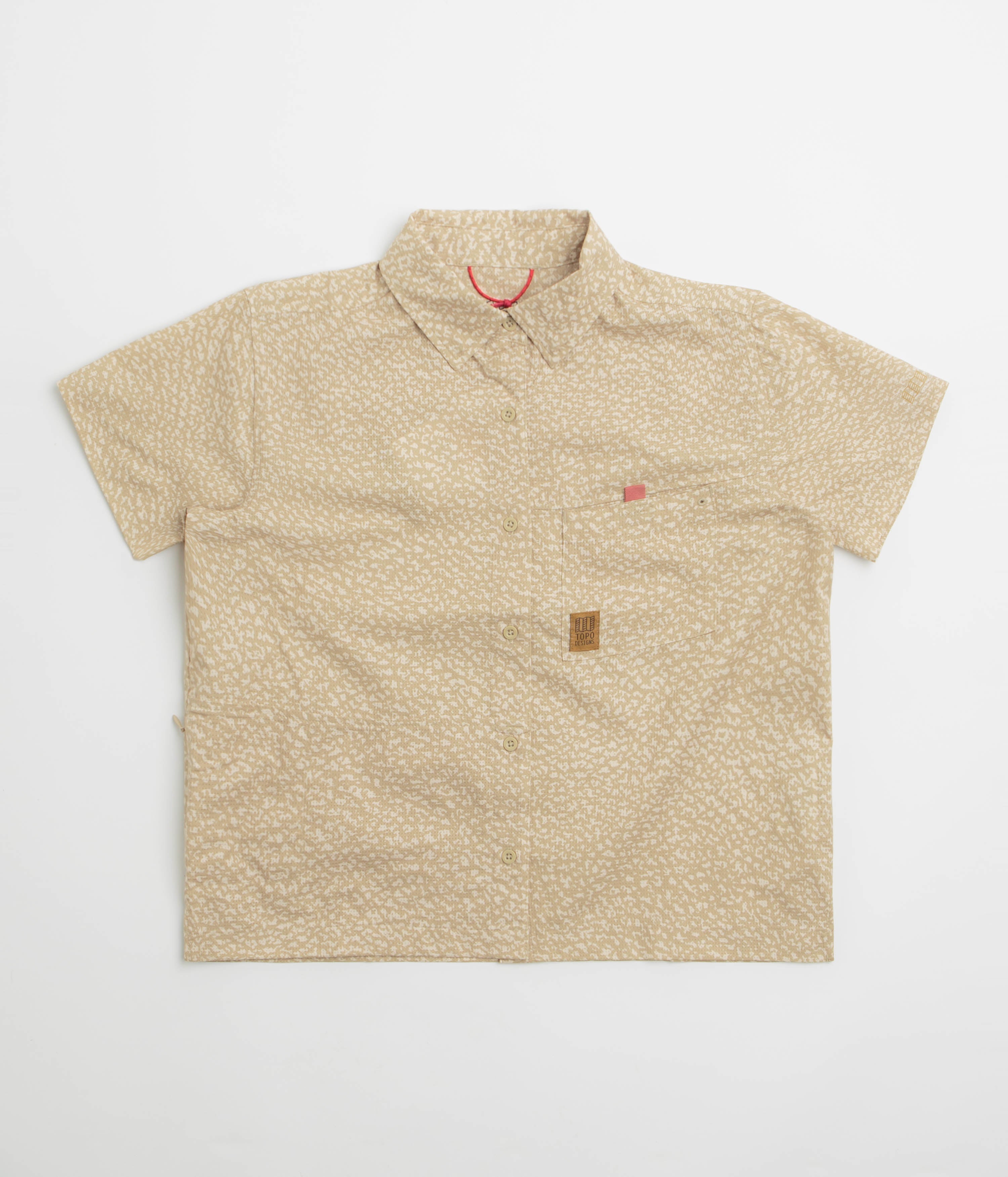 Topo Designs Womens Retro River Short Sleeve Shirt - Crackle Sesame