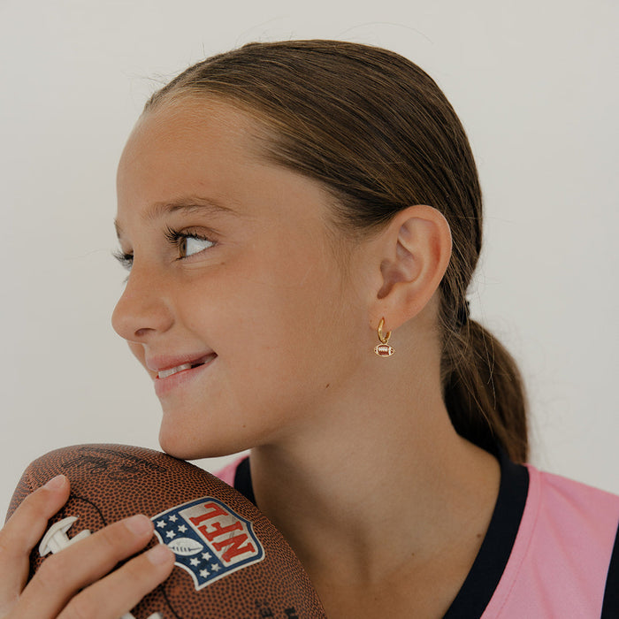 Touchdown Enamel Hoop Charm