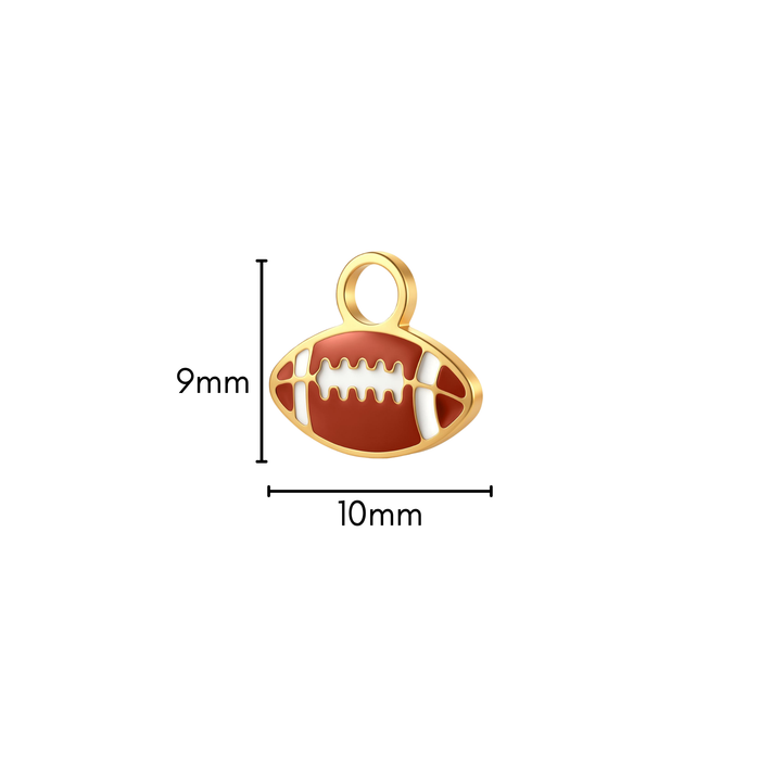 Touchdown Enamel Hoop Charm