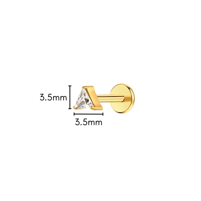 Triangle Glow Flat Back Stud