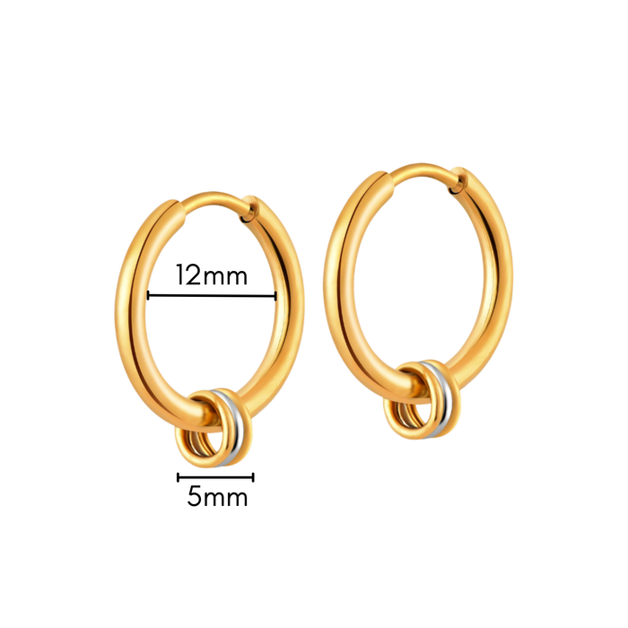Triple Charm Hoops