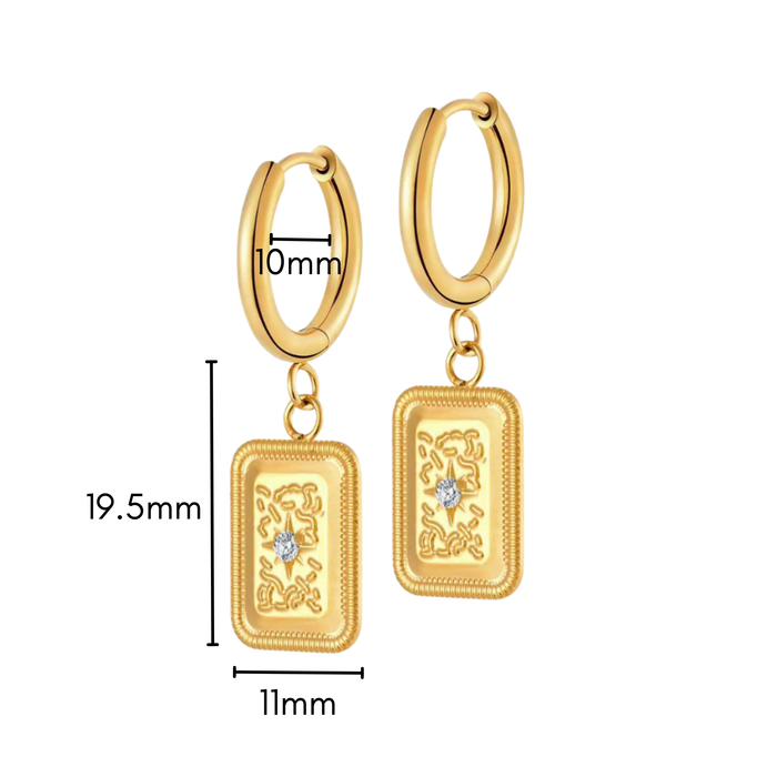 Twinkling Charm Hoops in Titanium