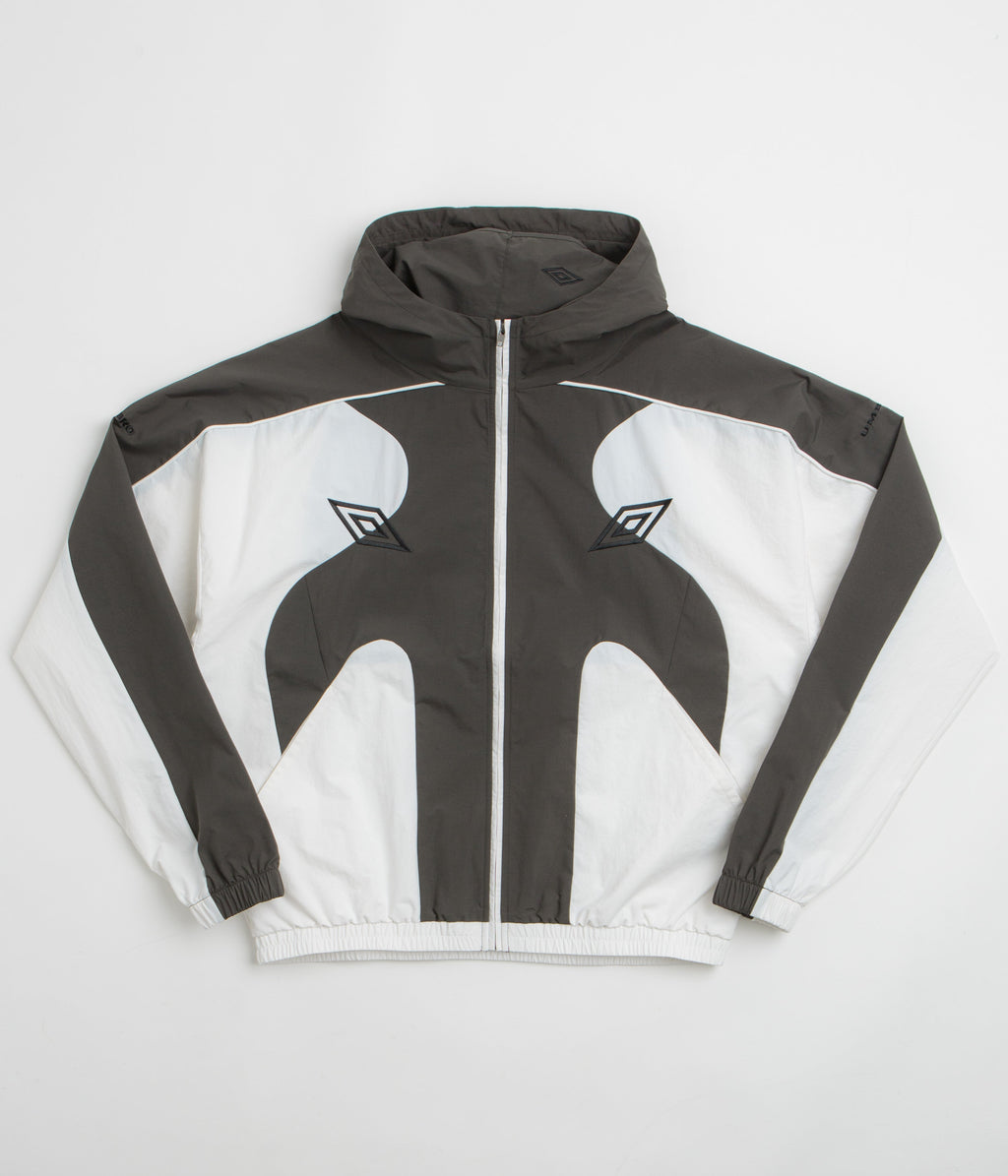 Umbro Guarding Masked Tracksuit Jacket - White / Dark Olive