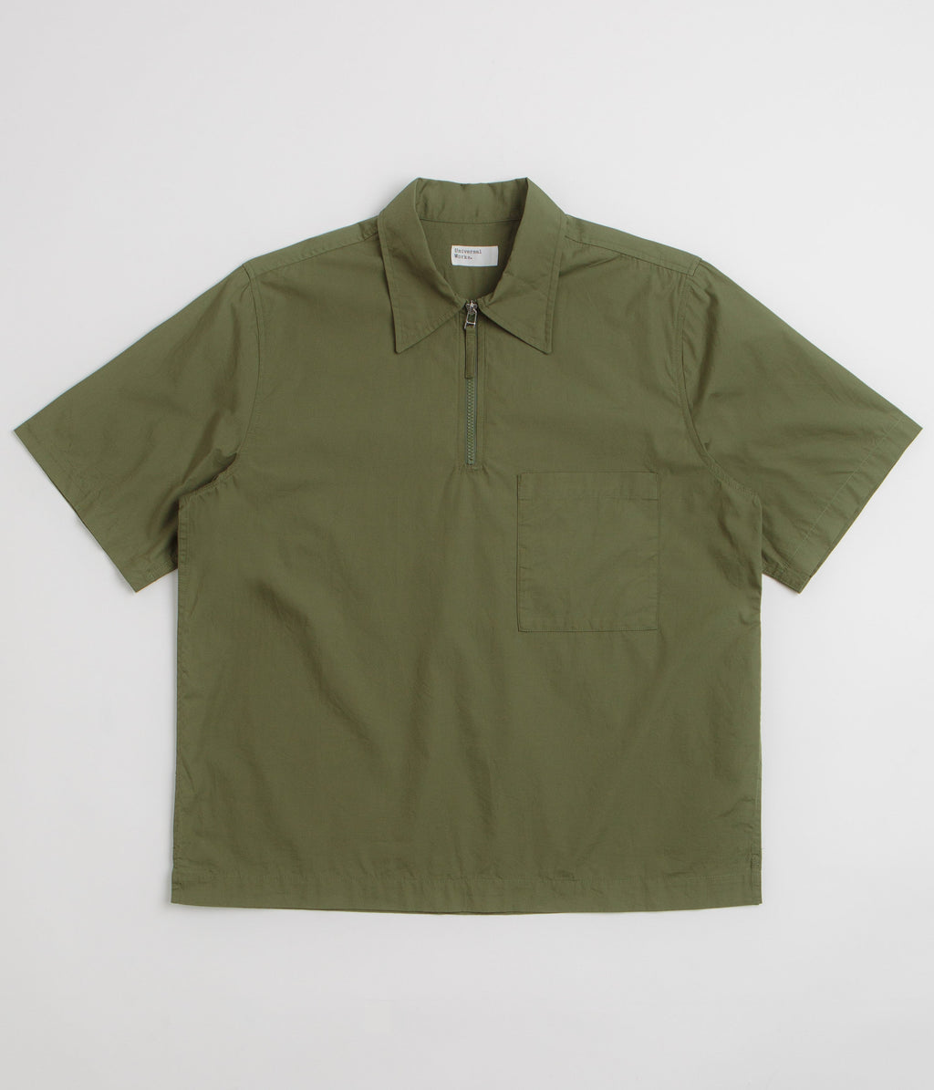 Universal Works Ewan Short Sleeve Shirt - Olive