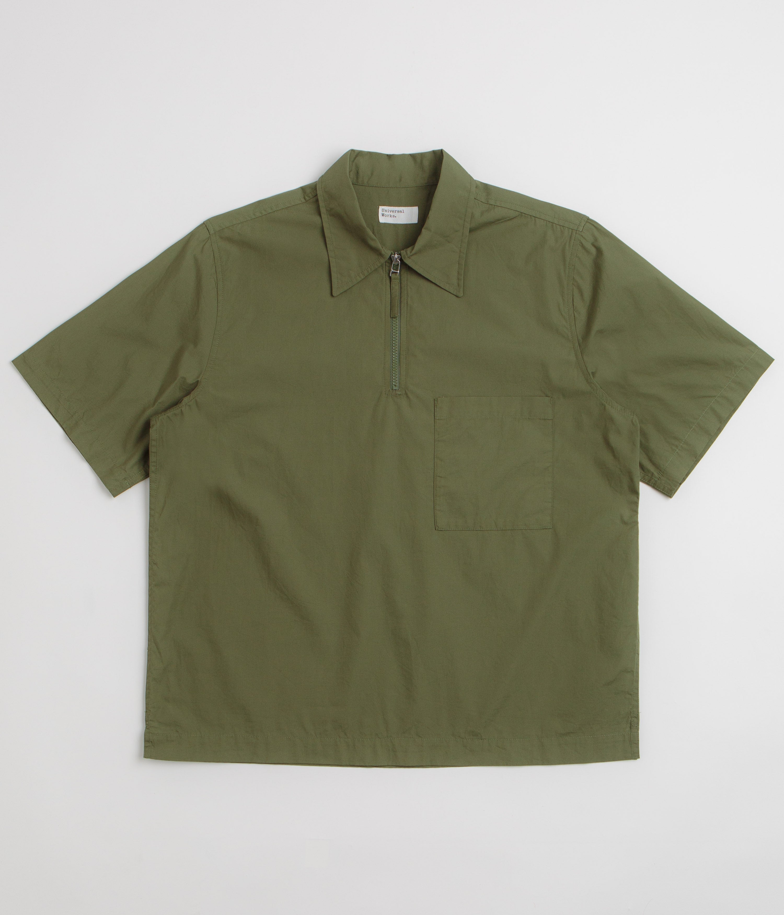 Universal Works Ewan Short Sleeve Shirt - Olive