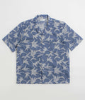 Universal Works Road Short Sleeve Shirt - Indigo / Summer Jungle