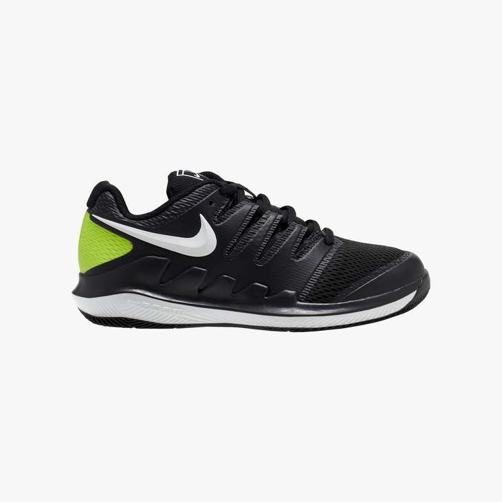 Nike Little/Big Kids' Court Jr. Vapor X Little/Big Kids' Tennis Shoes In Black/White-Volt
