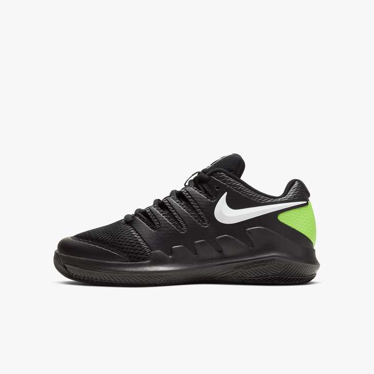 Nike Little/Big Kids' Court Jr. Vapor X Little/Big Kids' Tennis Shoes In Black/White-Volt