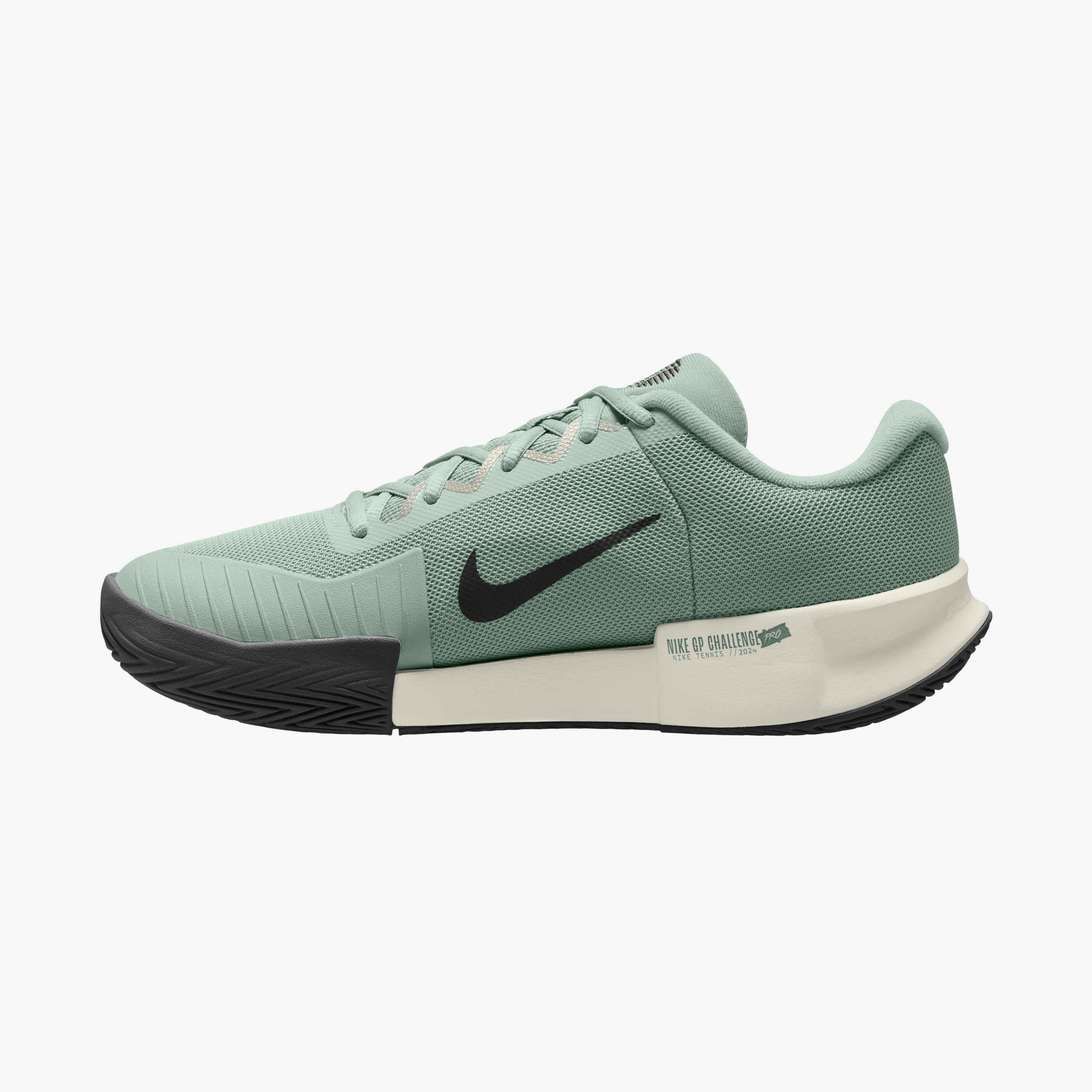 Nike Men's GP Challenge Pro Hard Court Tennis Shoes in Steam/Black-Light Silver-White