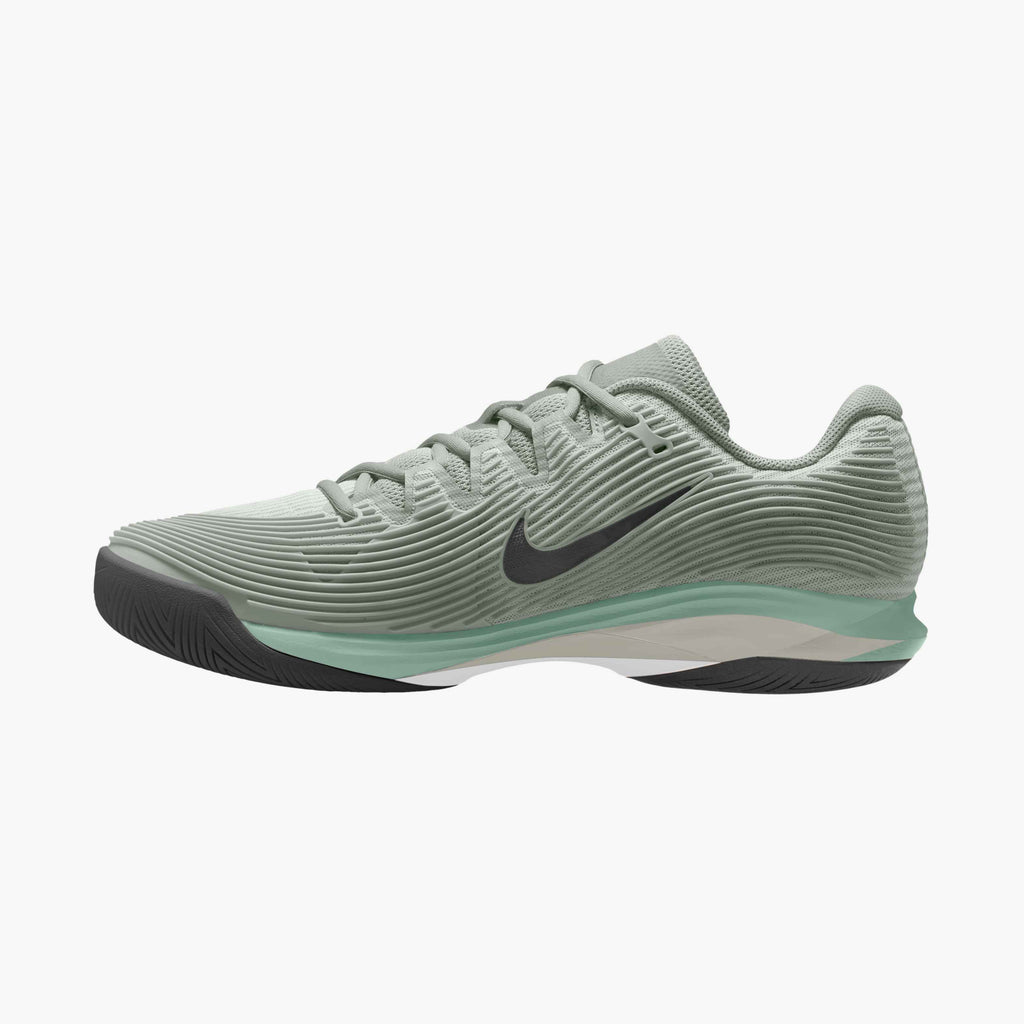 Nike Men's Vapor 12 Hard Court Tennis Shoes in Light Silver/Black-Steam-White