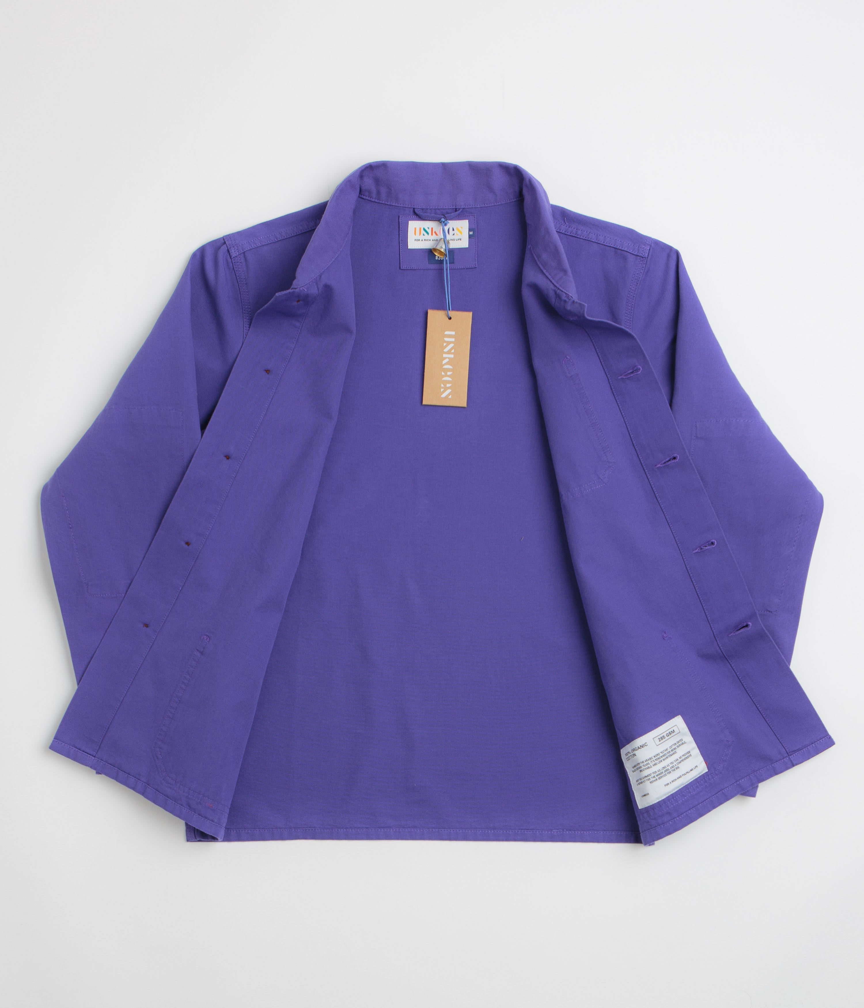 Uskees 3001 Buttoned Overshirt - Burst Grape