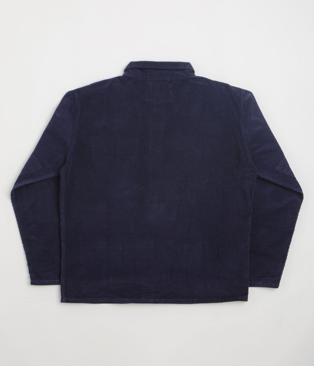Uskees 3001 Cord Buttoned Overshirt - Deep Indigo
